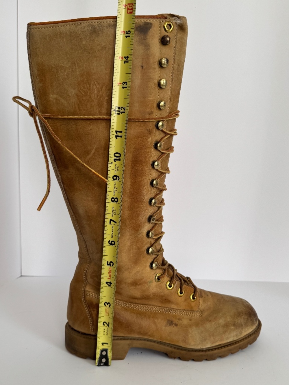 Rare Vintage 1990’s Timberland Knee High Leather Boots size 8 - Picture 10 of 15